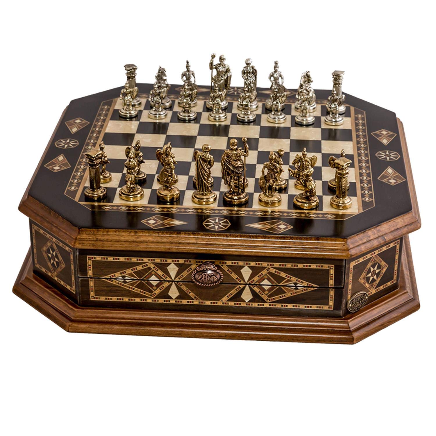 Helena Wood Art Octagon Chess Set/Black