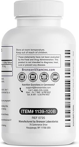 Miniatura 7 de Bronson 5-HTP 200mg (5-hidroxitriptófano) Griffonia Simplicifolia Sin OMG, 120 Cápsulas Vegetarianas