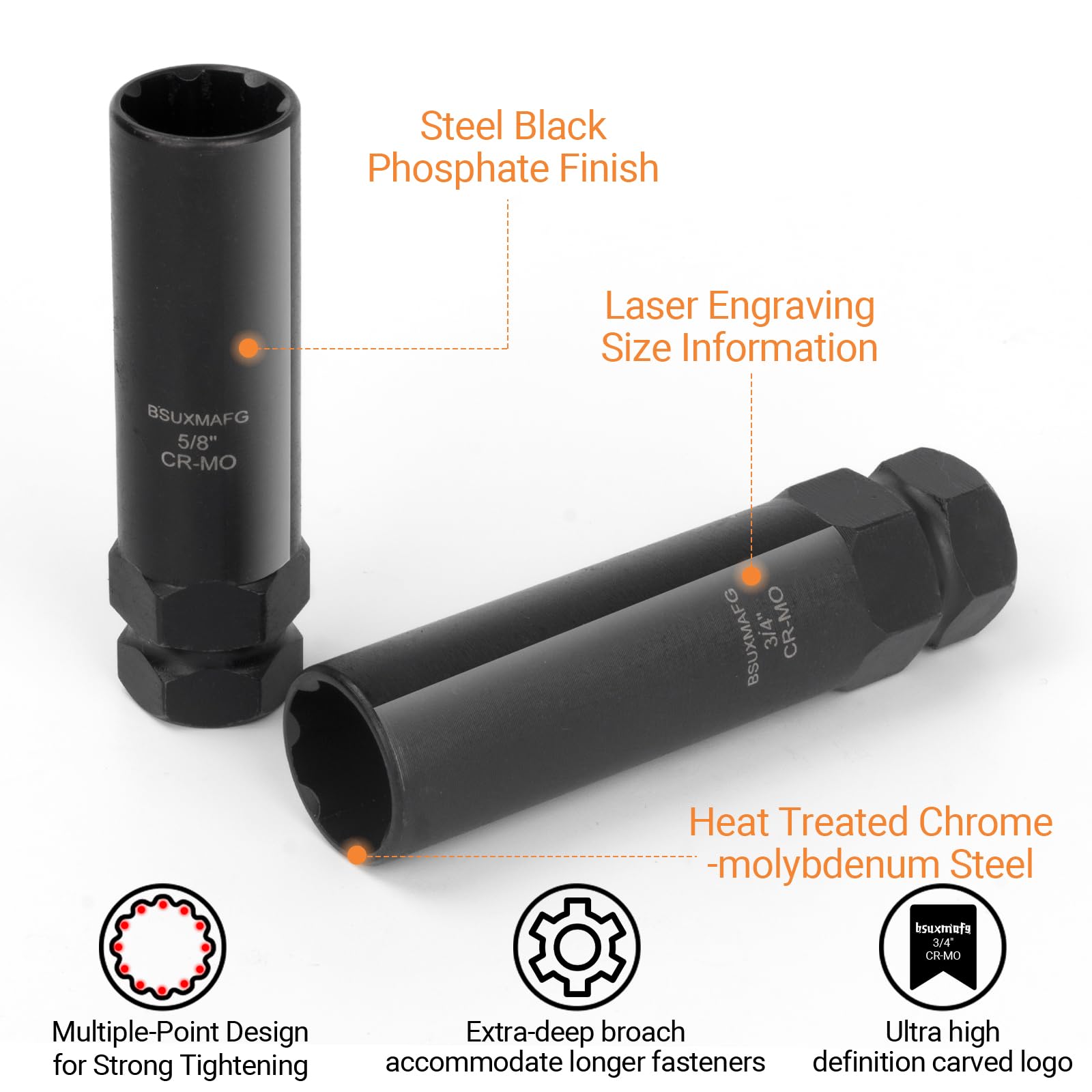 BSUXMAFG 8PCS Wheel Lock Removal Kit Tool, SAE Metric Lug Nut Master Key Set, Wheel Lock Key for Easily Removing Locking Lug Nuts on Aftermarket and Wheels Tire