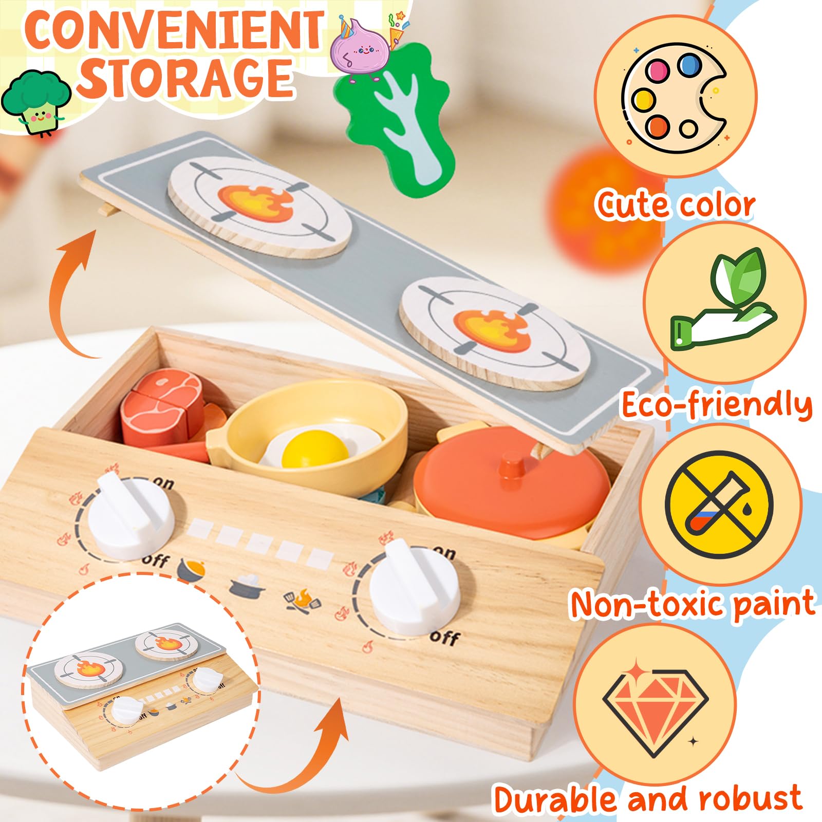 Accesorios Cocina Juguetes,Juguetes de Cocina para Niños Accesorios,Utensilios Cocina Juguete,Juego de Ollas y Sartenes,Frutas y Verduras Juguete,Cocinitas de Juguetes para Niños Niñas 3+ Años
