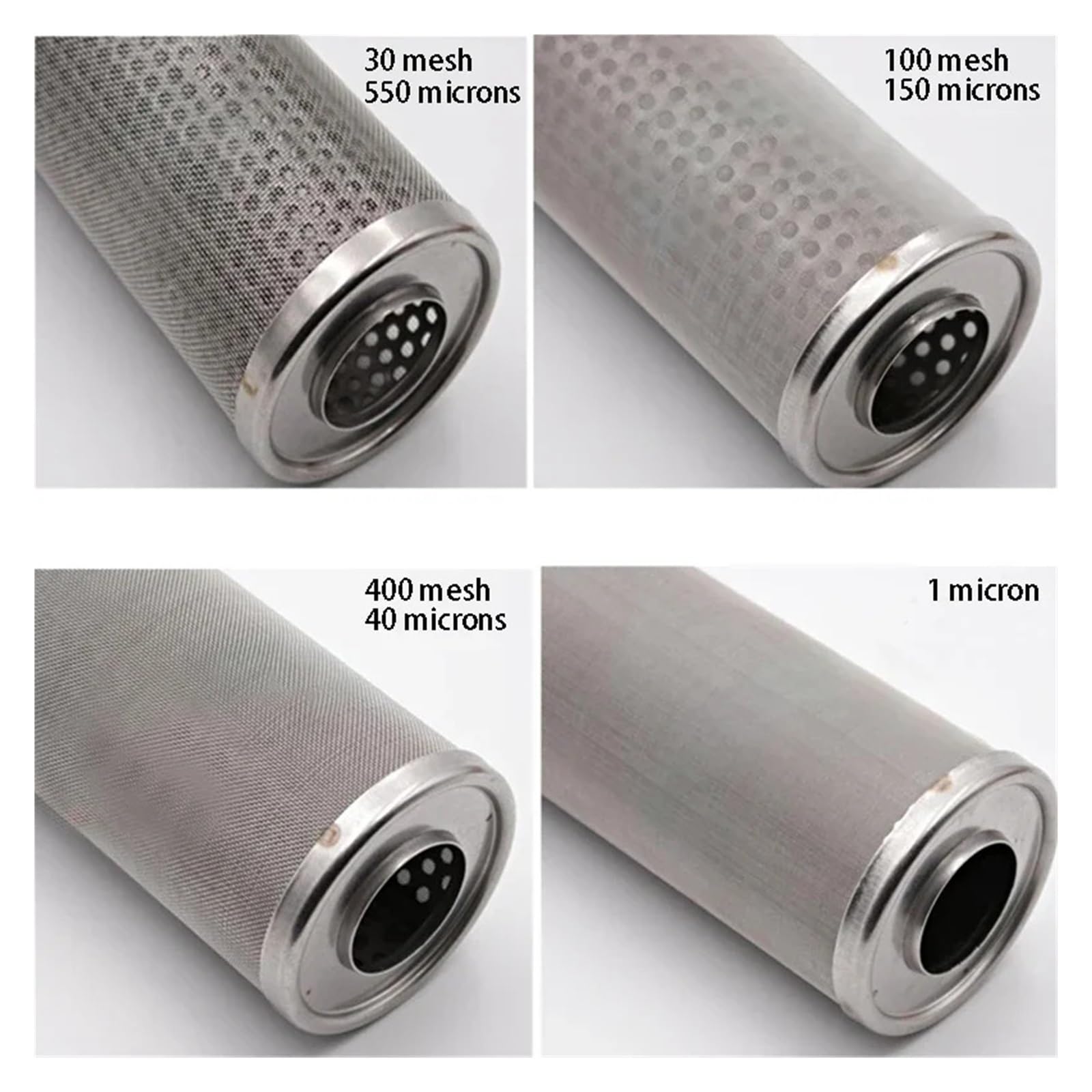 Piezas De Repuesto De Elemento De Filtro De Agua Lavable, Vela De Filtro Purificador De Agua Resistente A Altas Temperaturas, Acero Inoxidable De 5/10/20"(20inch-20microns)