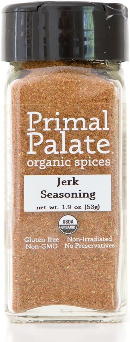 Primal Palate Organic Spices Jerk Seasoning, Certified Organic, 1.9 oz Bottle