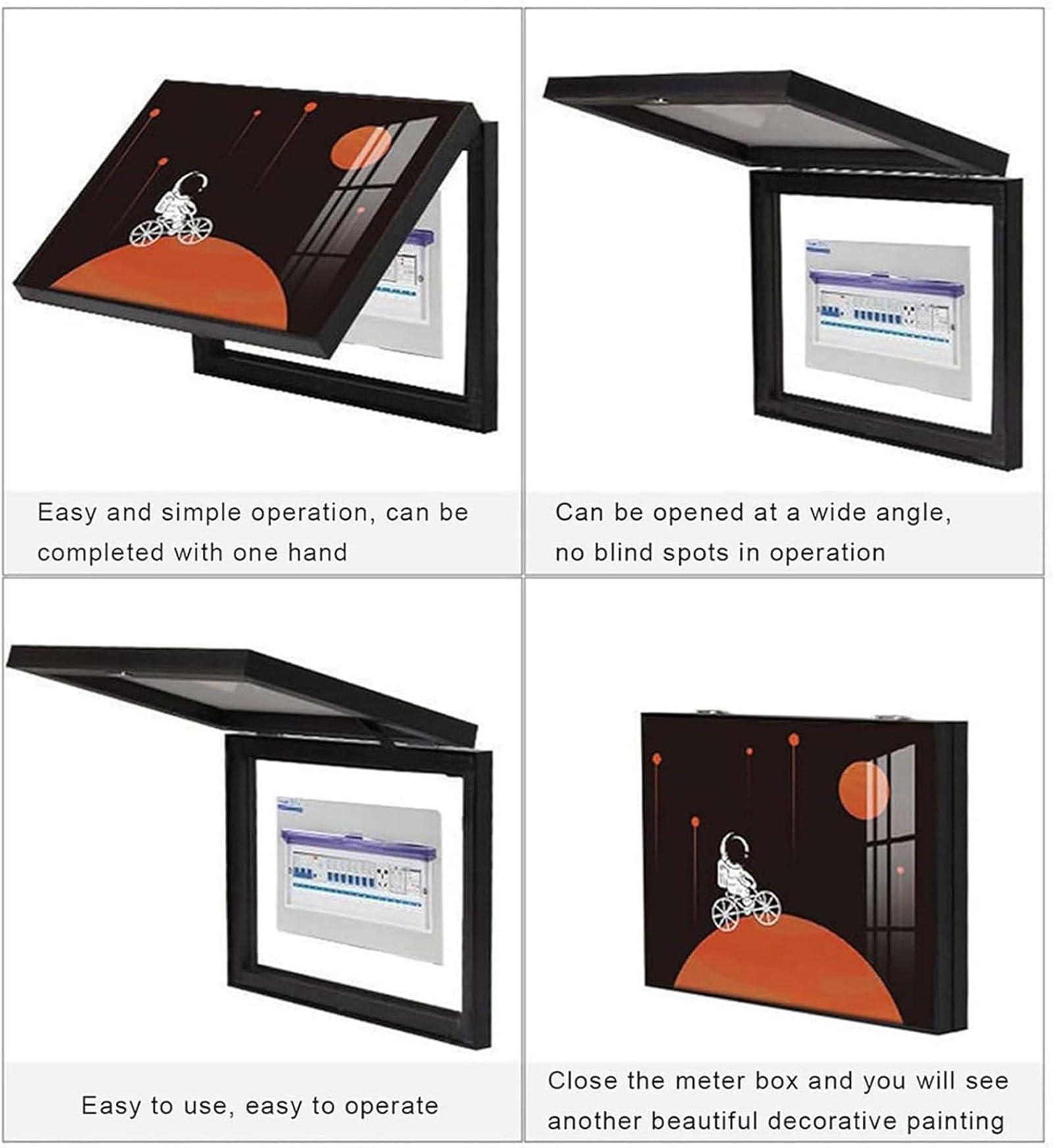 Armario decorativo para caja de fusibles para uso en interiores, cubierta de medidor eléctrico para paneles eléctricos, obra de arte elegante para caja de distribución, 40 x 30 cm