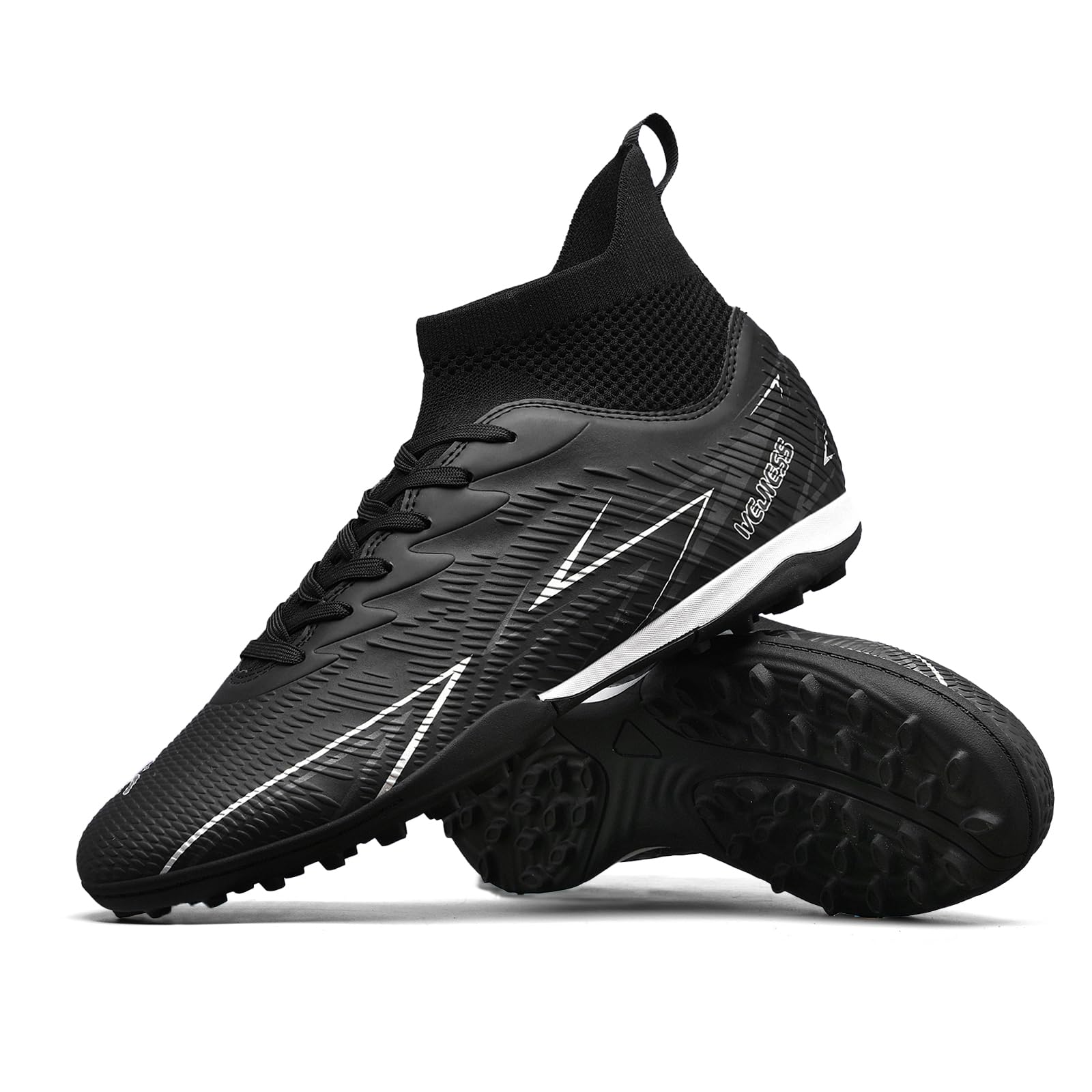 Indoor Soccer Cleats Mens Womens Turf Soccer Cleats Wide Socer Shoes FG AG TF High Ankle Football Boots