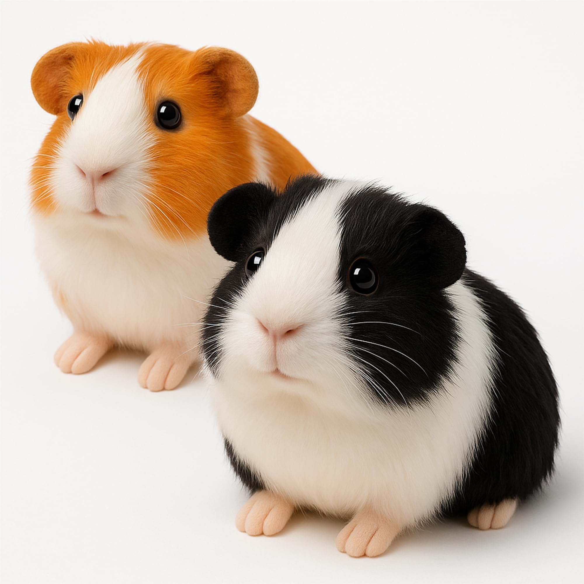 redaica 2pc Guinea Pig Stuffed Animals - 7.9inch Realistic Plush Cute Plushie Guinea Pig Toys for Kids, Small Animals Pet Doll Toy for Boys Girl Birthday, Carnival, Graduation Gifts for Kids