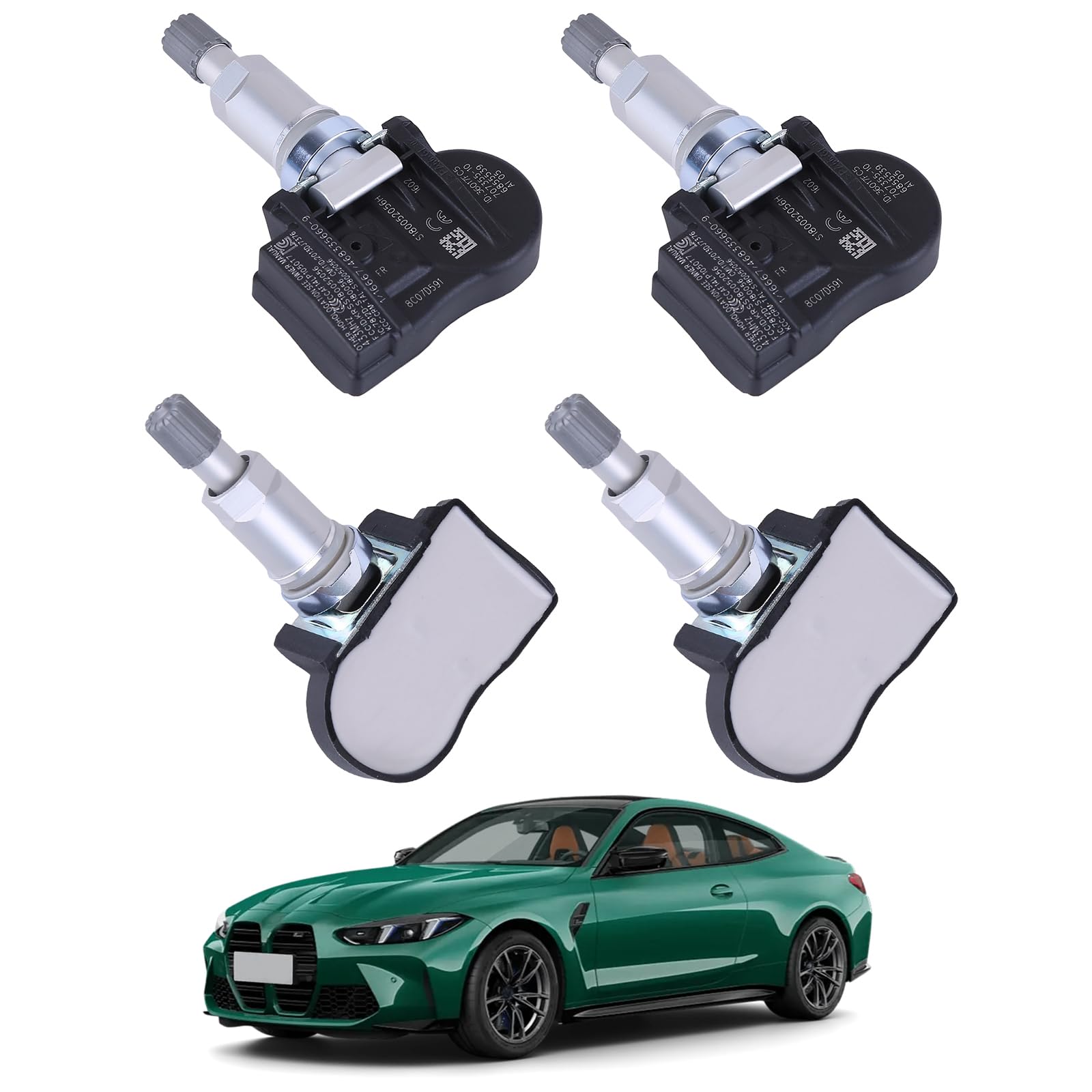 LICHENGTAI RDKS TPMS czujnik ciśnienia w oponach, kompatybilny z 1, 3, 4, F20, F21, F22, F23, F45, F30, F31, F32, F33, F36, X1, X2, X5, X6, system kontroli ciśnienia w oponach, system kontroli