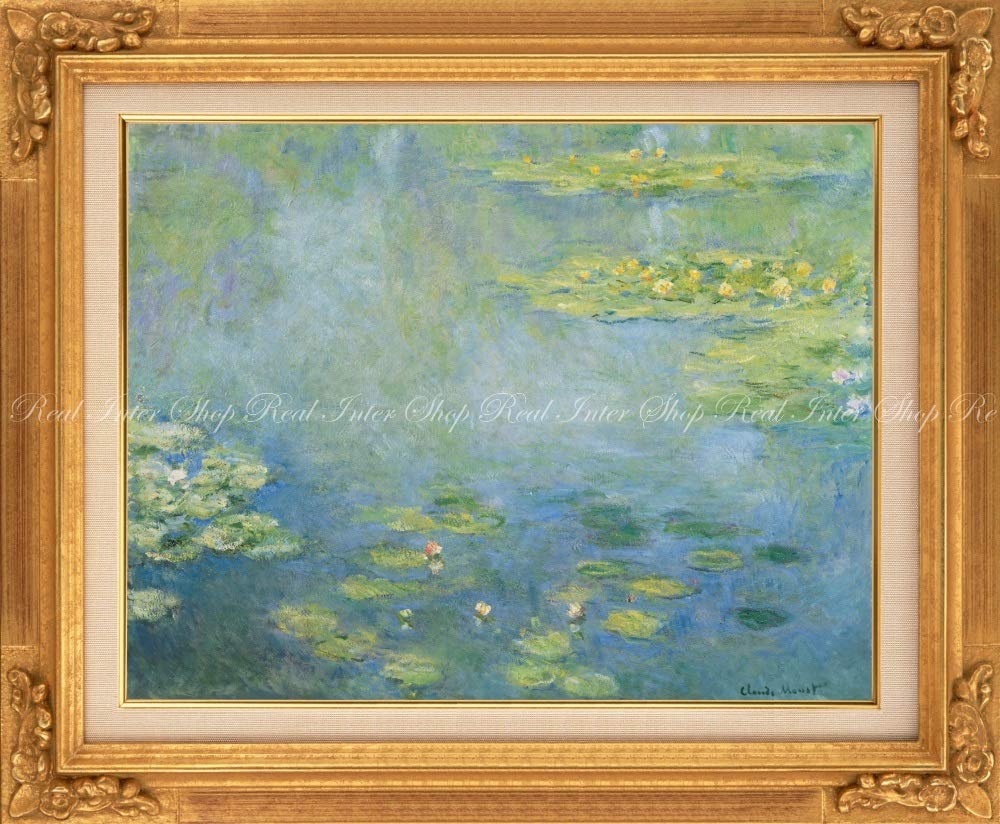 額装済/Water Lilies/クロード モネ/ポスター/インテリア/アート クロード・モネ 「睡蓮の池 1904年」アートポスター（フレーム