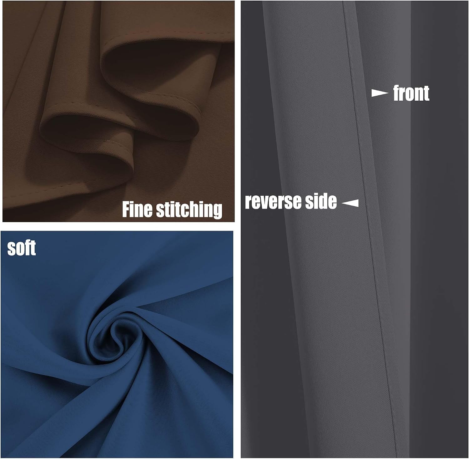 Verdunklungsvorhänge 210 x 100 cm Uv-Schutz Blickdichter Türvorhang mit Ösen für Schlafzimmer Wohnzimmer Kinderzimmer, Weiß