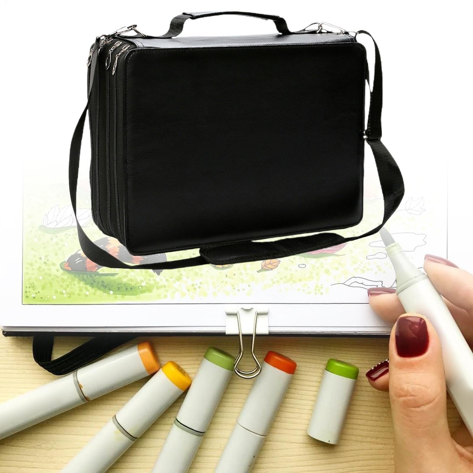 Astuccio Porta Pennarelli Grande Capacità Portatile Matite Acquerellabili | Porta Marker Per Marker Hobby Arte Artigianato Scuola Organizer Contenitore Portatile Astuccio Penne