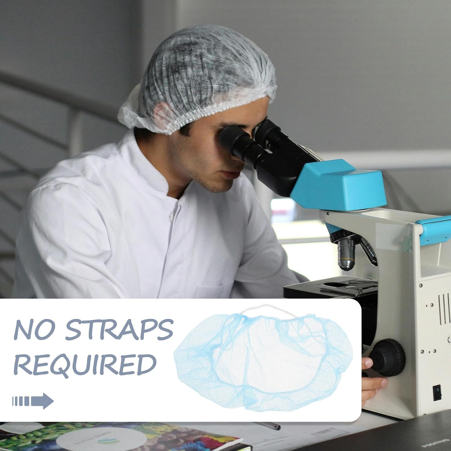 100pcs Disposable Elastic Beard Covers Breathable Non-woven Mesh Beard Nets for Men Food Service Catering Safety