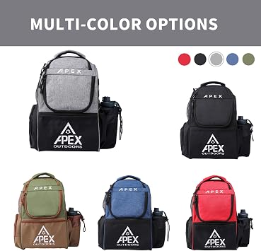 Disc Golf Bag Large Disc Golf Backpack Holds 21+ Discs, Durable and Lightweight with Multiple Storage Pockets | 丈夫で軽量、複数の収納ポケット、ディスクゴルフレトリーバーホルダー。