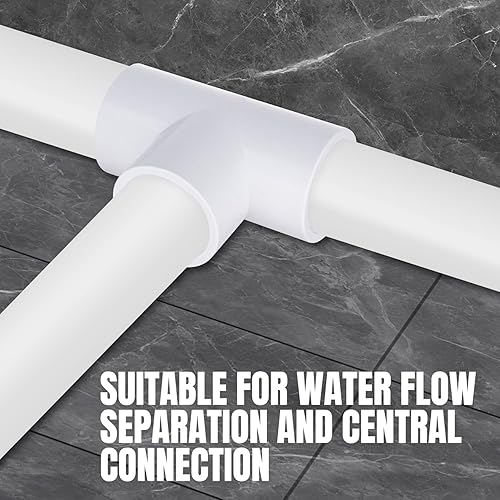 Miniatura 72 de Paquete de 12 accesorios de tubería de PVC de 3/4 pulgadas de 90 grados, conectores de tubería de PVC de grado recto de 2 vías para muebles, 2 vías