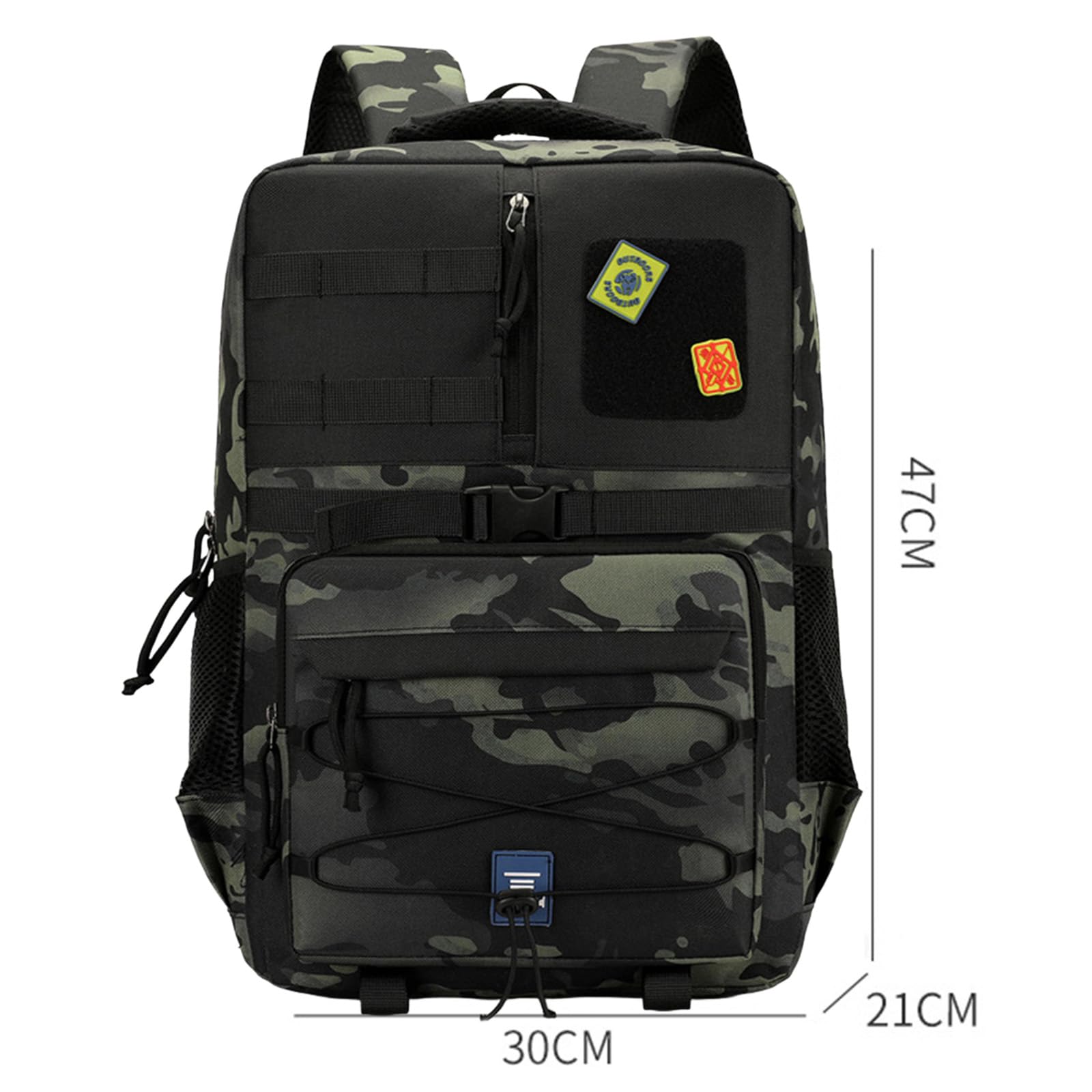 35L Outdoor-Taktikrucksack Sport Reisen Bergsteigen Wandern Camouflage Rucksäcke Schwarz Großes Fassungsvermögen Businesstasche mit Rückengurt - 5