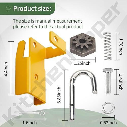 Miniatura 2 de KitchenKipper 683-0254B-4021/683-0254B-0637 Conjunto de soporte de suspensión de cubierta para mano izquierda y 747-1116 y 917-04074 Kit de