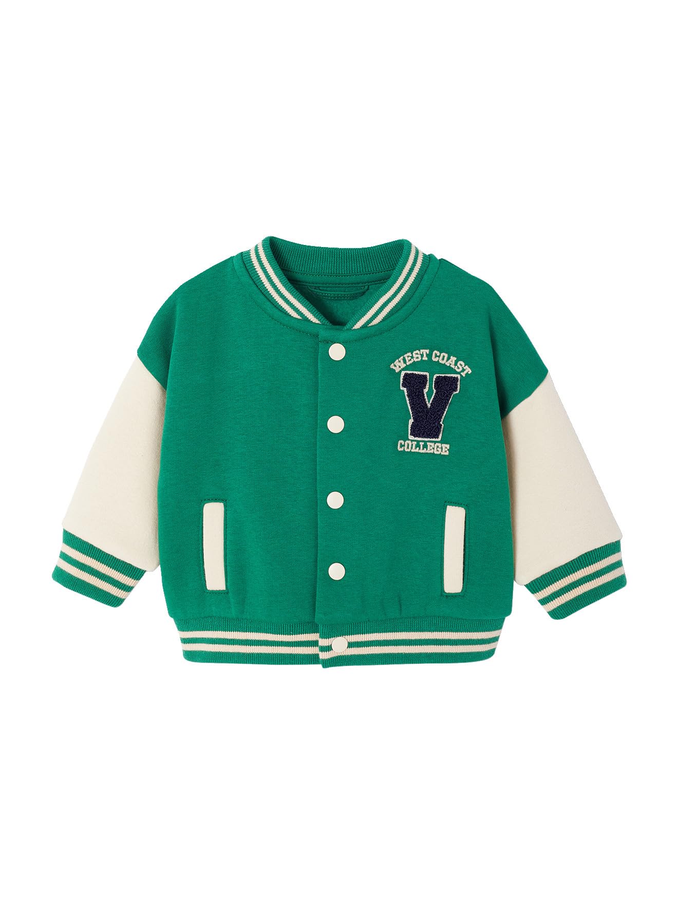 Vertbaudet Baby Sweatjacke im College-Style mit Recycling-Polyester