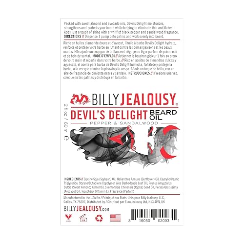 Miniatura 5 de Billy Jealousy Aceite de barba para hombres, ligero, de bajo brillo e hidratante para cabello más suave, ayuda a prevenir la picazón y las escamas