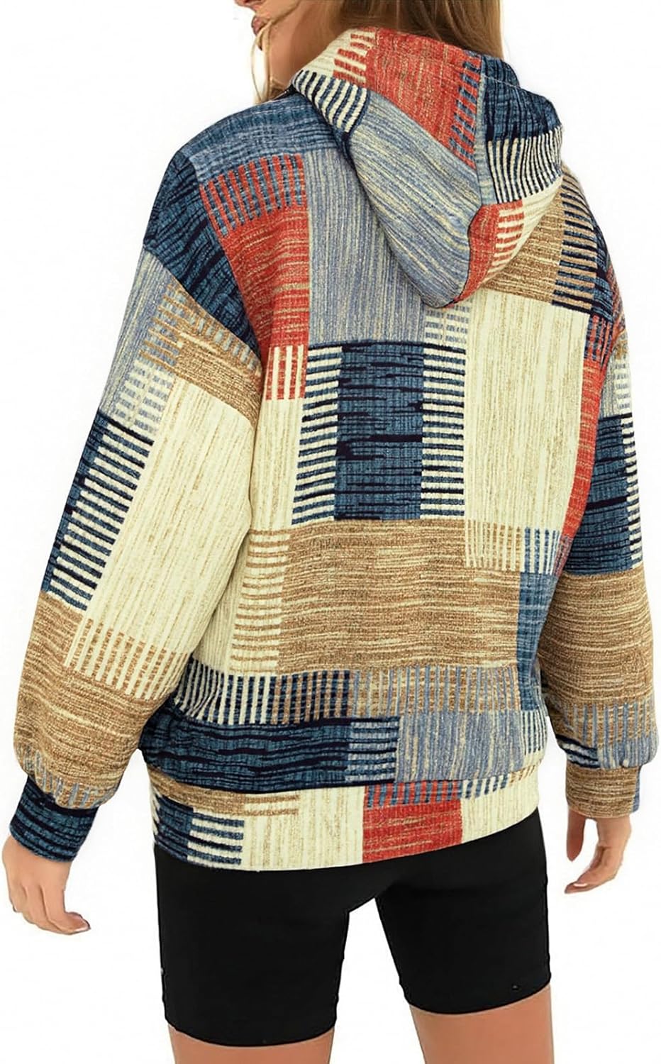 MAXIMGR Christian Sweatshirt Women Jesus Hoodie Faith Religious Saying Pullover Bible Cross Striped Long Sleeve Tops - Image 4