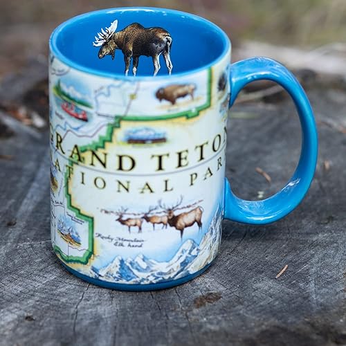 Miniatura 3 de Xplorer Maps Taza de cerámica Grand Teton National Park Map (16 onzas) Taza de café sin BPA para bebidas calientes y frías perfecta para oficina,