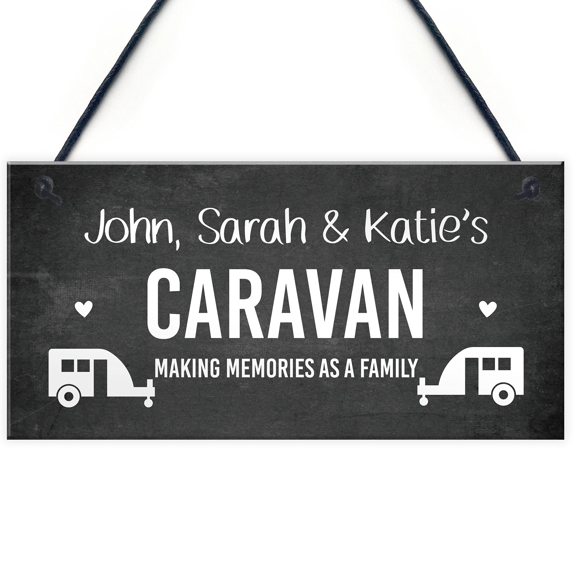 Red Ocean Caravan Personalised Custom Text Decor Sign Novelty Campervan Motorhome Signs Family Gifts