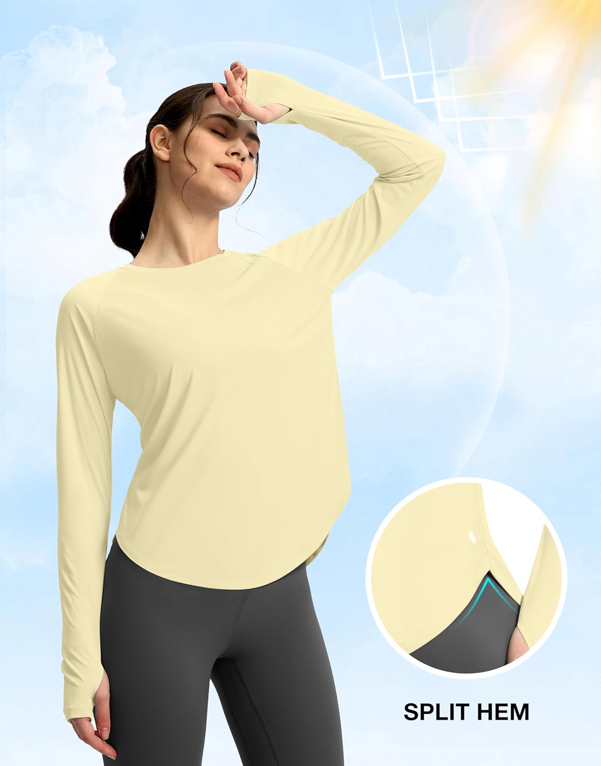 Soothfeel Women's UPF 50+ UV Protection Lightweight Quick Dry Long Sleeve Workout Shirt - Image 4