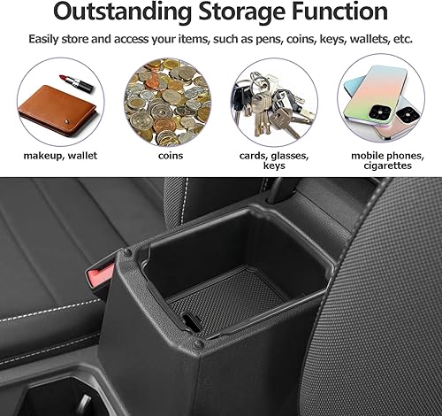 Miniatura 4 de Accesorios interiores para VW Taos 2024 2025, Tiguan 2018-2025 y Taos 2022-2025 organizador de consola central con reposabrazos, organizador de