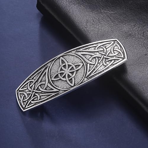 Miniatura 10 de Pinza para el pelo de nudo de bruja para mujeres y niñas, hecha a mano, vintage, patrón de nudo celta, pinza para el cabello, joyería de amuleto de