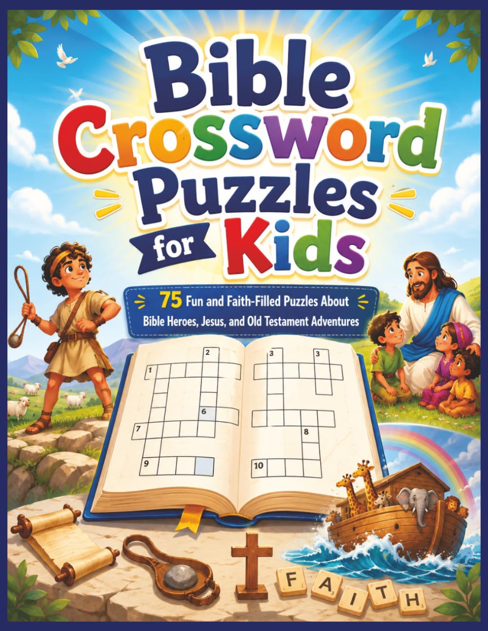 Bible Crossword Puzzles for Kids: Crossword Puzzles About Bible Heroes, Jesus, and Old Testament Adventures