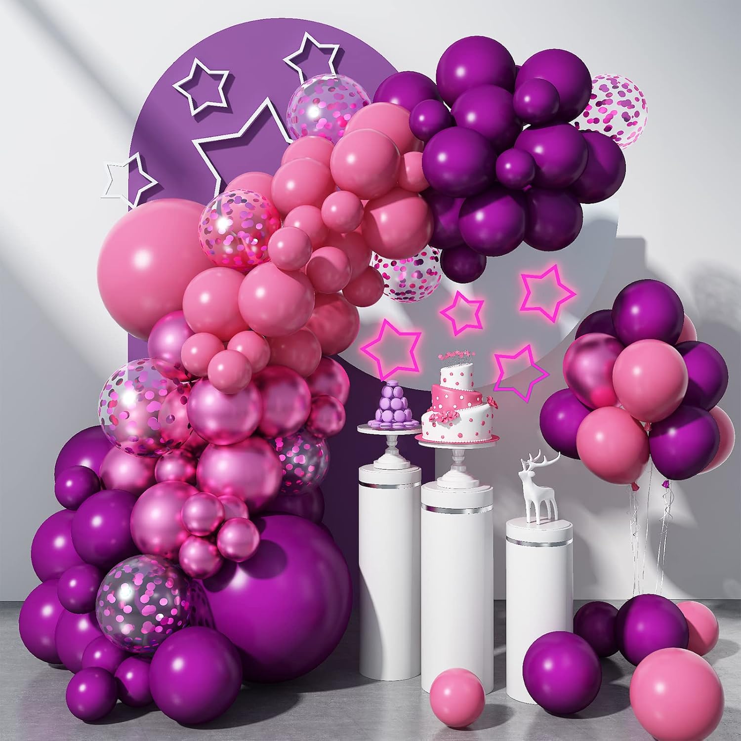 Wine Red Balloons Garland Kit,97 Pcs Wine Red Balloons