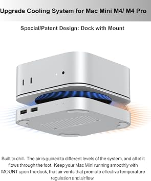 Mac mini M4/M4 Pro,M5 Pro,M6, 40Gbps Dock Station with NVMe SSD Enclosure