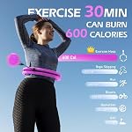 JLoibao Cercle de Hula pondéré avec 26 Liens(56 Inch) pour les adultes Perte de poids, Infinity Fitness Hoop Plus Taille, pour les femmes Smart Équipement d'exercice