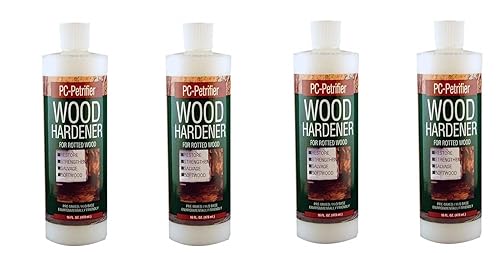 PC Products PC-Petrifier Endurecedor de madera a base de agua, 16 onzas, blanco lechoso 164440, 16 onzas (paquete de cuatro unidades)