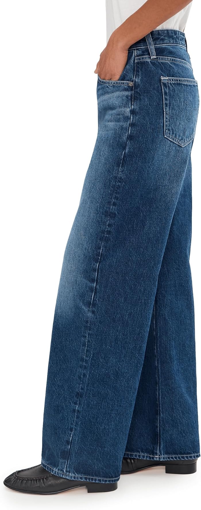 AG Adria Low Rise Baggy Wide Leg, цвет: Тёмно-синий — фото 3