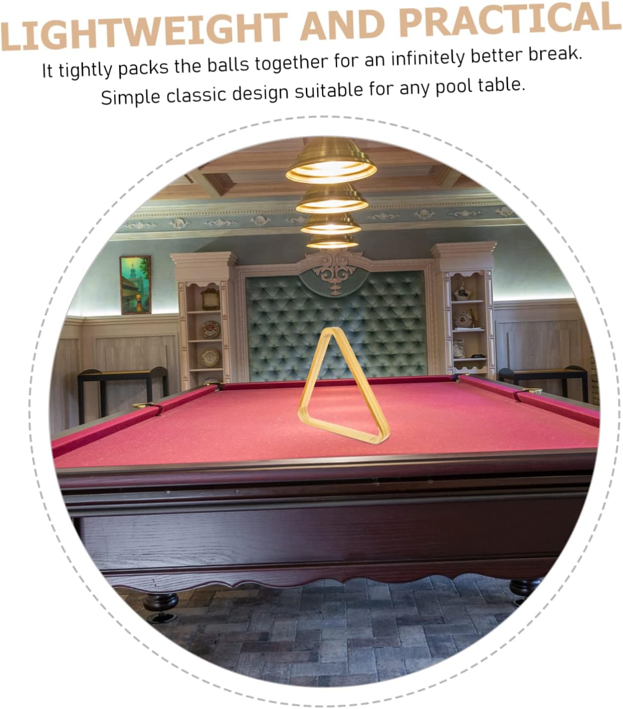 Billiards Rack Triangle Frame Wood Material Billiard Ball Holder for Pool Table Accessory