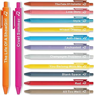 13pcs Tayloris Showgirl Merch Lyrics Pens Set, Music-Inspired Writing Pens for Music Fans, Birthday Party Favors Christmas Gift for Fans, Cute Pens for School and Collectors, Showgirl Theme