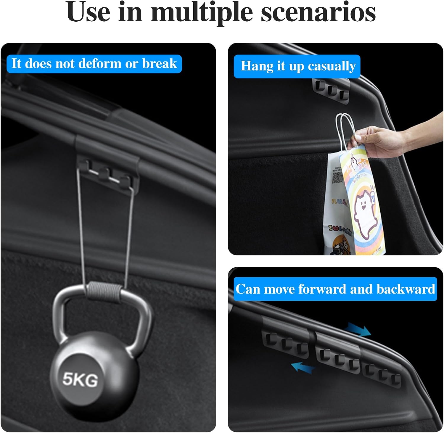 Trunk Grocery Bag Hook ABS Trunk Hook for Tesla Model Y Juniper Accessories 2025 2026 Trunk Organizer 2PC