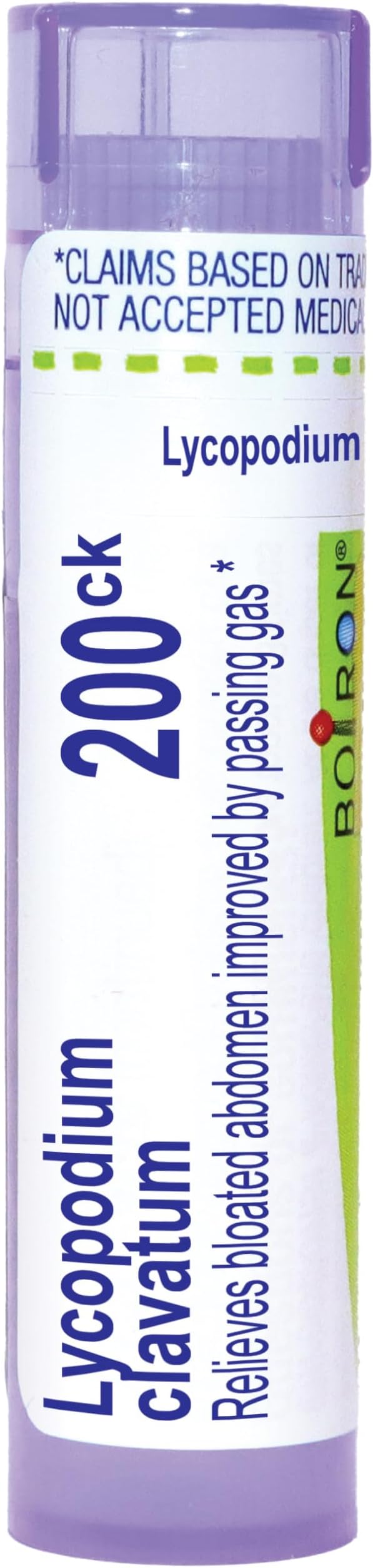 Boiron Lycopodium Clavatum 200C Homeopathic Medicine for Bloating & Gas - 80 Pellets