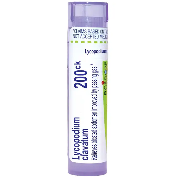 Boiron Lycopodium Clavatum 200C Homeopathic Medicine for Bloating & Gas - 80 Pellets 1