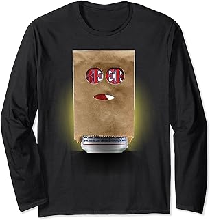Halloween Beer Ghost Paper Bag Long Sleeve T-Shirt