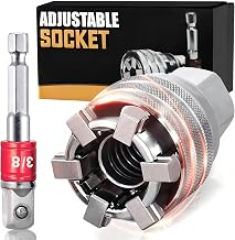 3/8" Drive Adjustable Universal Socket Set with Hex Nuts and Screws 10-19mm