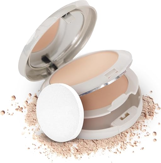 Hilary Rhoda Slay All Day Compact | 2 in 1 Compact | Matte &amp; Shimmer Finish | Moisture-Infused &amp; With Sponge | 20g (Ivory...