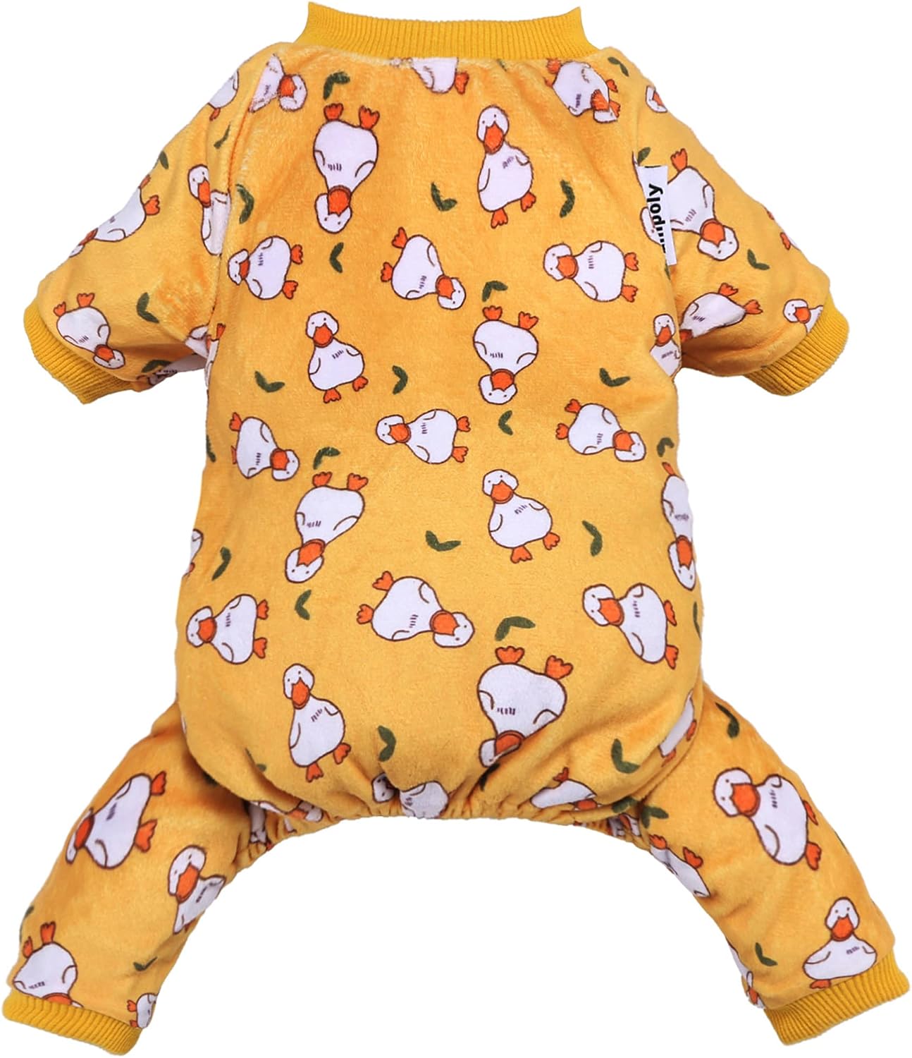 Enipoly Dog Pajamas for Small Dogs Breed Soft Puppy Pjs Onesie Cat Jumpsuit Comfortable Pet Clothes, Ducks Yellow, Medium
