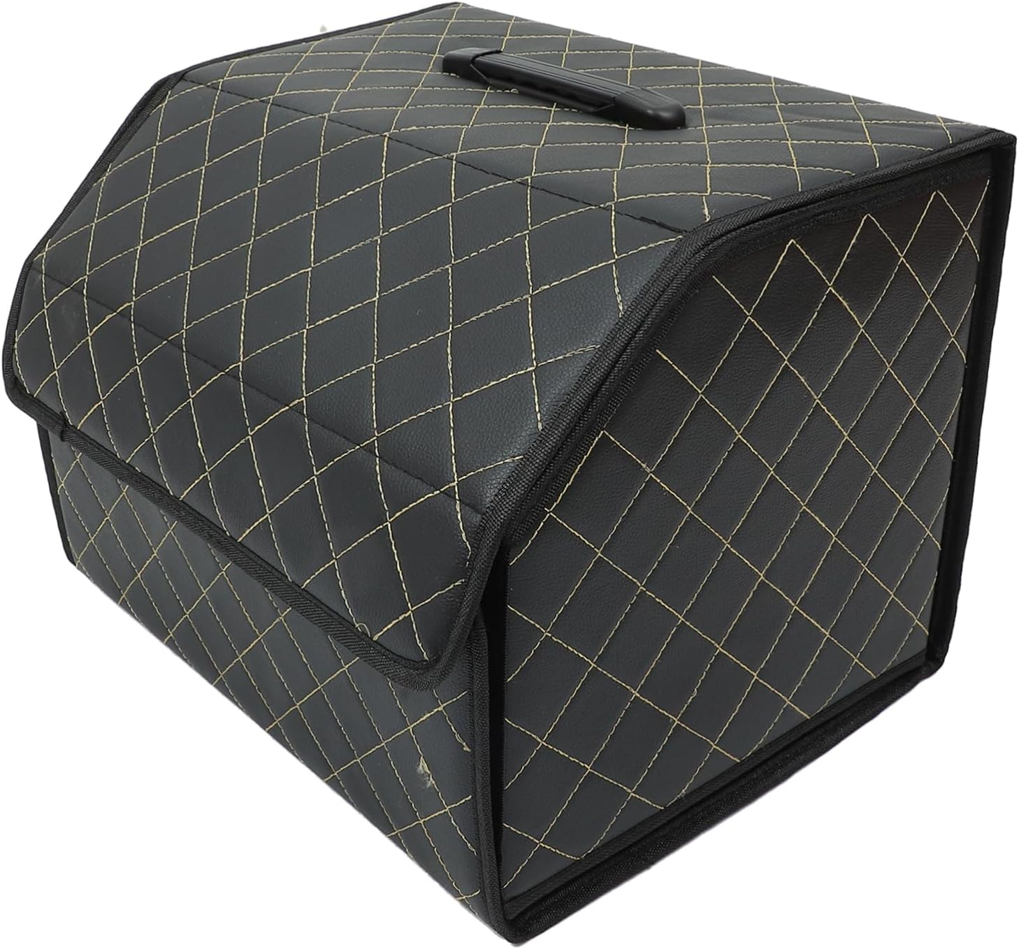 Unomor Foldable Vehicle Trunk Leather Organizer Box for Car Storage