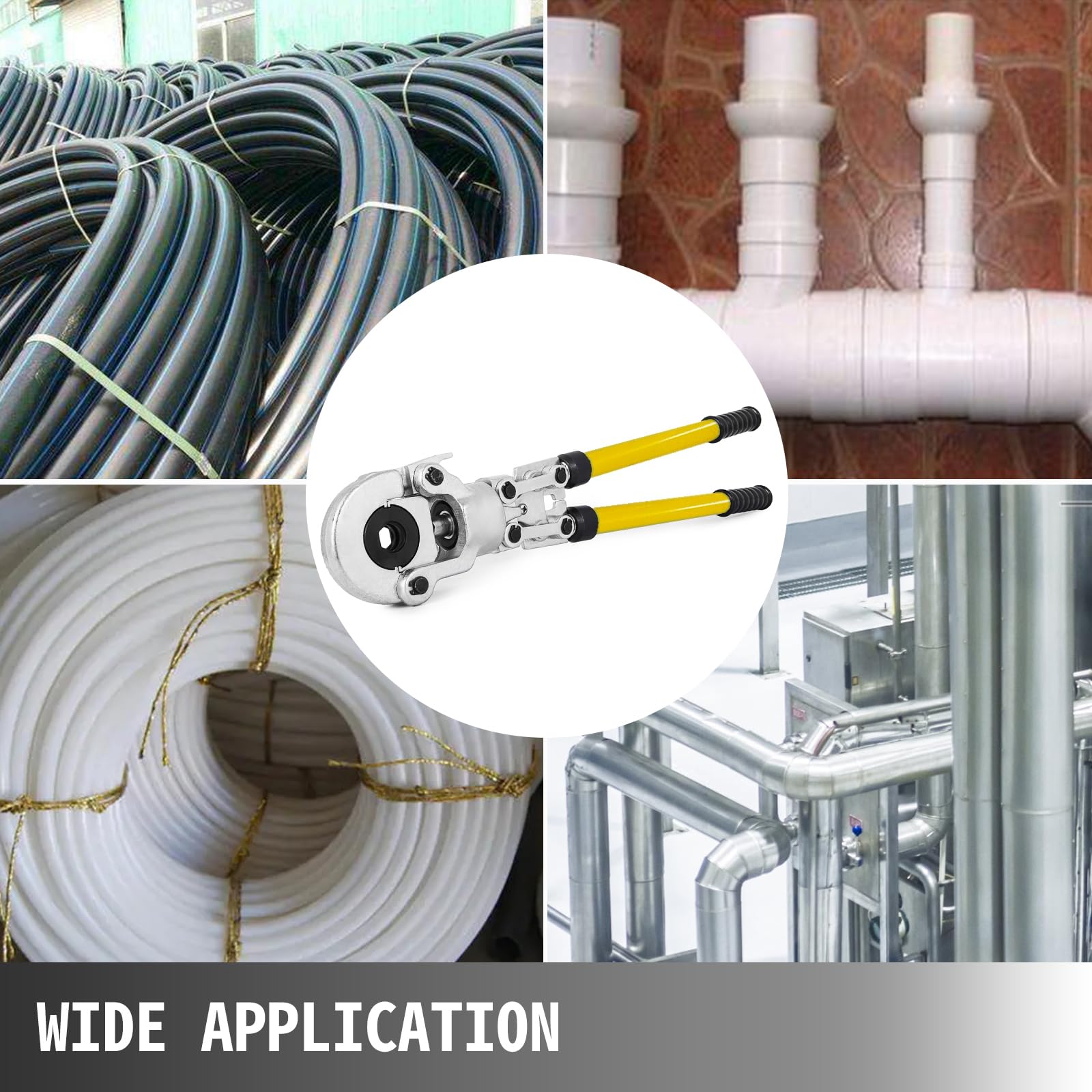 VEVOR Narzędzie do zaciskania rur Ø 12-32 MM, Zaciski do ostrzy Zaciski do węży Nadaje się do rur aluminiowych/rur PEX/rur PB/złączek miedzianych/uszczelek miedzianych