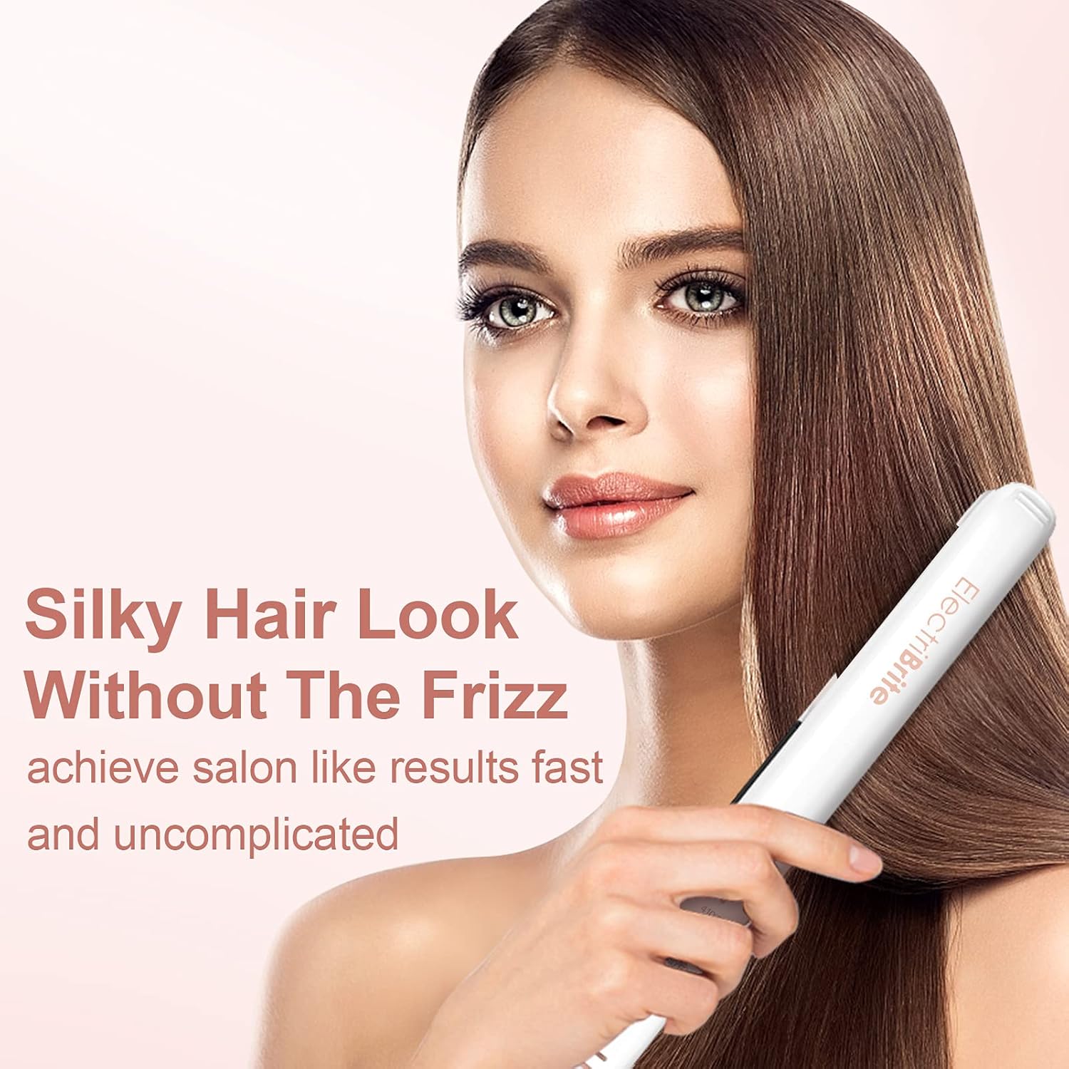 Hair Straightener, Flat Iron 2 in 1 Straightener Curler with 3D 1 Inch Floating Plates Curling Iron with 4 Adjustable Temperature Suitable for Straight Fine Thin Normal Hair Types (White) : Beauty & Personal Care