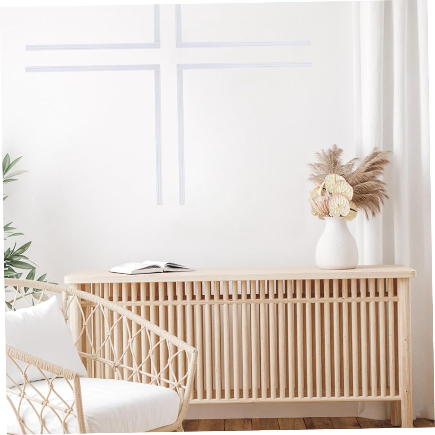 Peel and Stick Flexible Molding Trim Self-Adhesive Decorative Wall and Ceiling Accent Baseboard and Ornamental Mouldings for Corners Door Frames