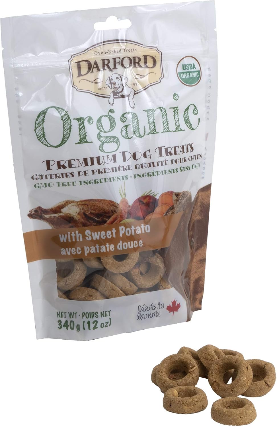 Darford Organic Premium Dog Treat - Bacon Flavor - 12 lb