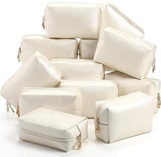 Kigeli 12 bolsas de maquillaje de piel sintét...