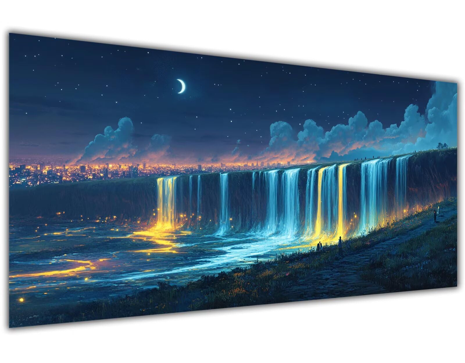 Peinture Numero Enfant Ciel étoilé Peinture par Numero Adulte Automne Paint by Numbers Kits Facile Toile Huile Painting à la Main avec Pinceaux Artisanat pour la Décoration 70x140cm Sans Cadre-KL905