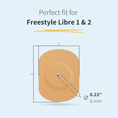 Miniatura 4 de Paquete de 10 cubiertas de sensor Freestyle Libre 12 impermeables con orificio de ventilación ovalado negro - Dura hasta 14 días, parches adhesivos