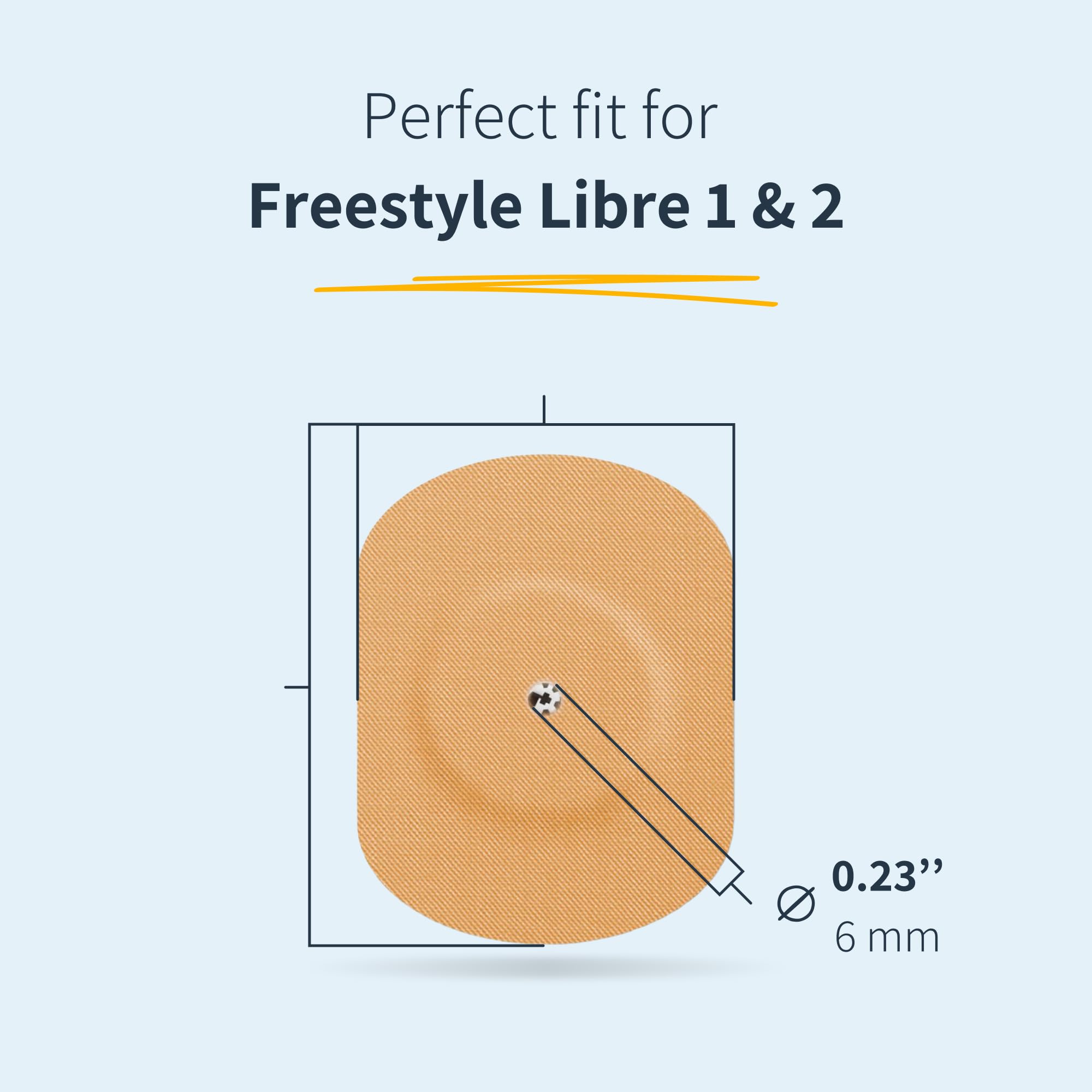MySweetStitch, 25 x Freestyle Libre 1 & 2 Patches Oval with Ventilation Hole, Overpatch diameter 70 x 55mm, Waterproof - Image 4